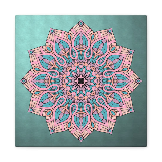 Tranquil Radiance Mandala Canvas Wall Art Print