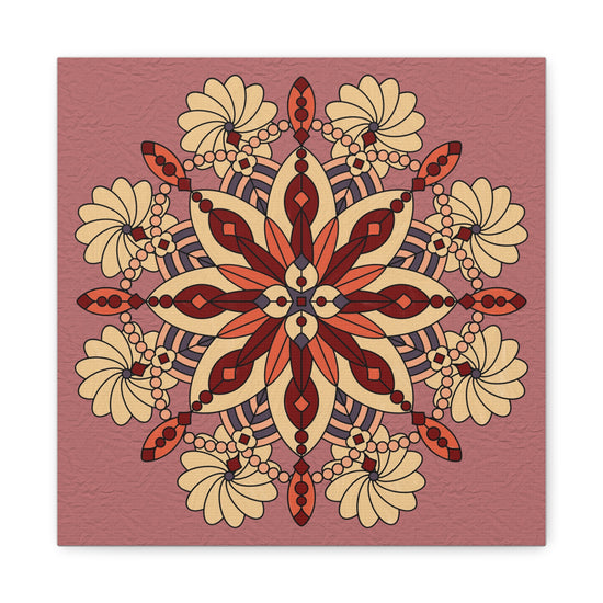 Blush Harmony Mandala Canvas Wall Art Print