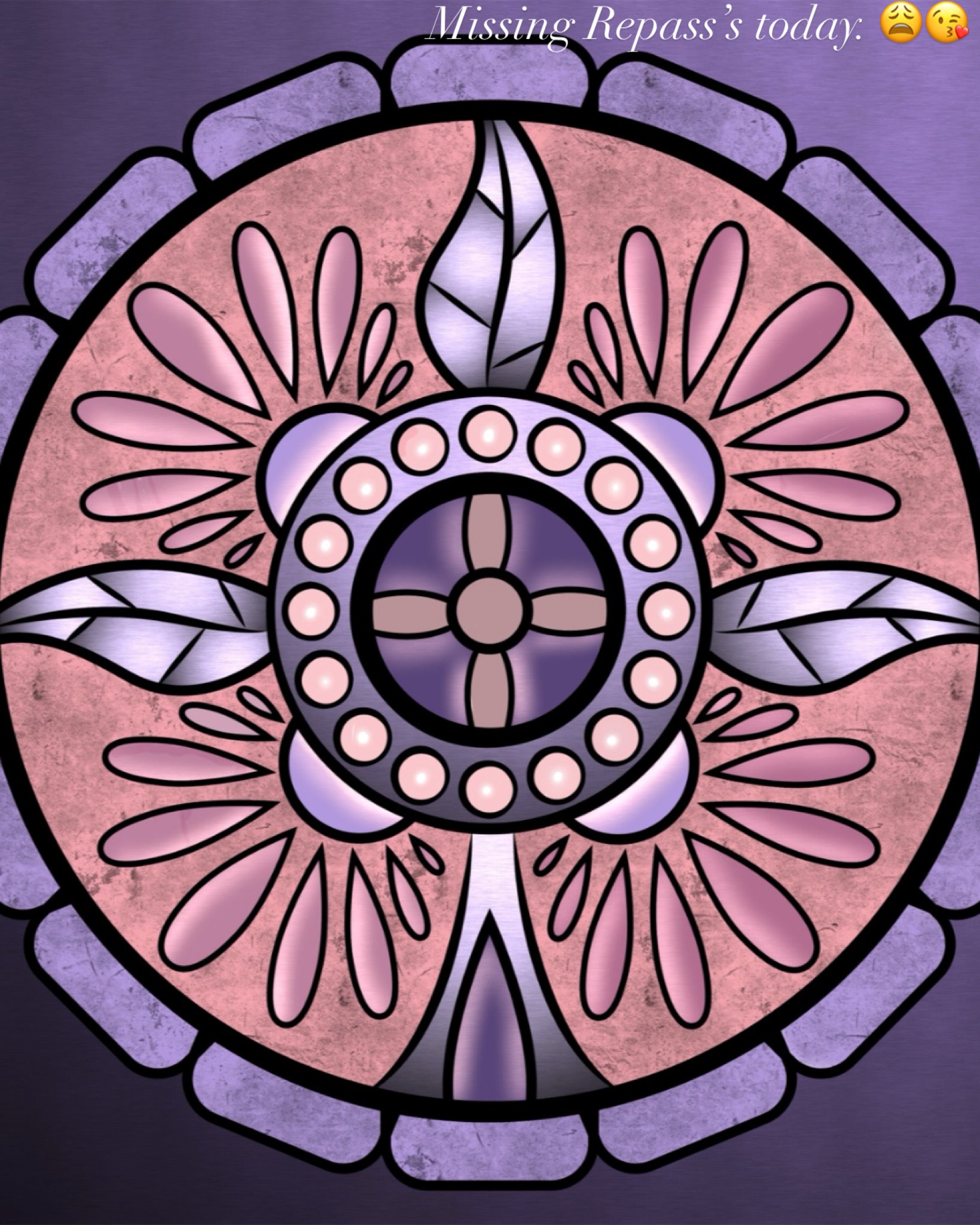 Laser Engraved Mandala Art - Pink & Purple Harmony